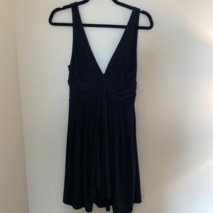 Black v neck float dress